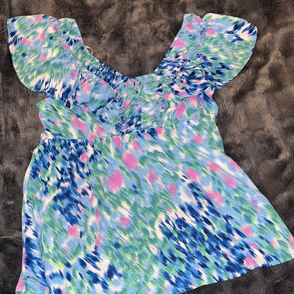 NWT Colorful Blouse Top - L 💙